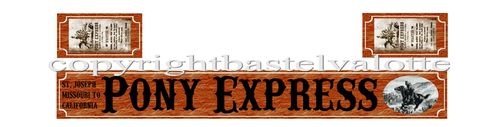 Western house stickers - Pony Express  -