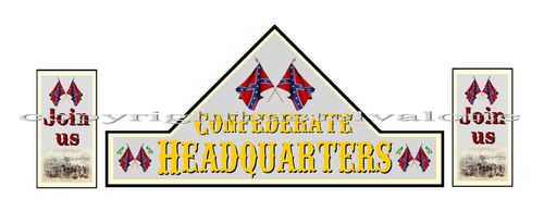 Westernhaus Aufkleber - Confederate Headquarters -