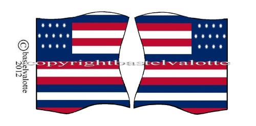 Amerikanischer Unabhängigkeitskrieg - Flaggen Motiv 006