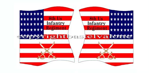 Amerikanische - Flaggen -  Motiv 003 US Infantery 8th Regiment