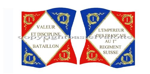 Flags Set 001 1st Battalion of the 2nd Foreign Regiment (Switzerland)