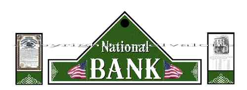 Western House Sticker Set 4 - Silk Matt - Vinyl National Bank
