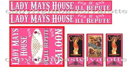 Westernhaus - LADY MAY'S HOUSE OF ILL REPUTE  - Aufkleber Vinyl matt