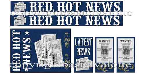Western House-Red Hot News-Sticker Photo Lunch Paper