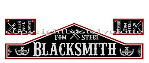 Western Haus Aufkleber Set 023 Blacksmith