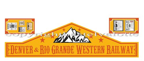 Western Haus Aufkleber Set 034 Denver & Rio Grande Western Railway