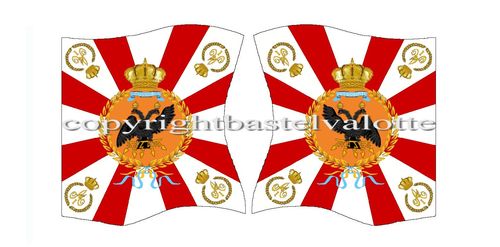 Flags Set 028 Russian Empire Line Infantry ST PETERSBURG Inspections 2nd Battalion 1797-1813