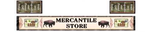 Western house stickers - Mercantile Store -