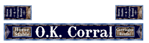 Western house stickers- OK Corral  -