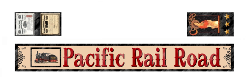 Westernhaus Aufkleber - Pacific Railroad -