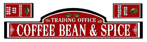 Westernhaus Aufkleber - Coffee Bean & Spice Trading Office -