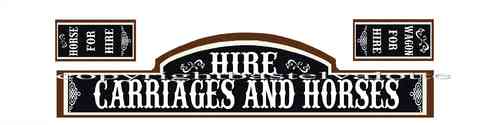 Westernhaus Aufkleber - HIRE CARRIAGES AND HORSES  -