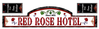 Westernhaus Aufkleber - Red Rose Hotel -