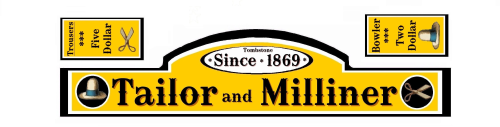 Western House Stickers - Tailor Milliner -