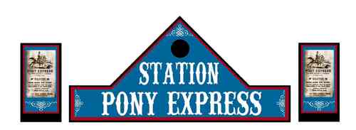 Westernhaus Aufkleber -  Pony Express Station   -