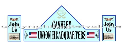 Westernhaus Aufkleber - Union Headquarters Cavalry  -
