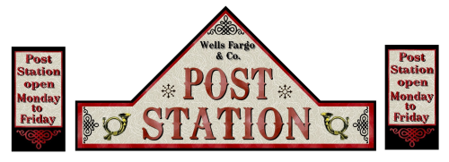 Westernhaus Aufkleber - Post Station -