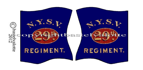 Amerikanische - Flaggen -  Motiv 98 29th Infantry Regiment
