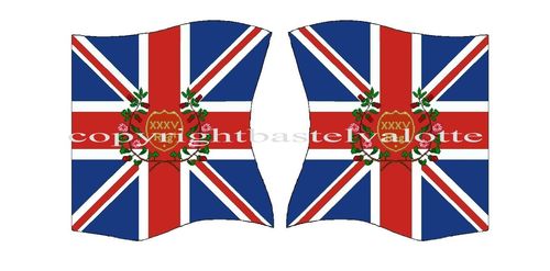 Flaggen Set 420 British Grenadiere 2nd Battalion, 35th Infantry Regiment Sussex King's Colour