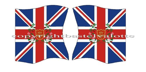 Flaggen Set 404 British 14th Infantry Regiment Buckinghamshire King's Colour