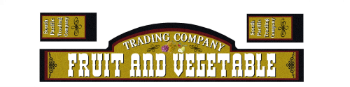Westernhaus Aufkleber - TRADING COMPANY FRUIT AND VEGETABLE -