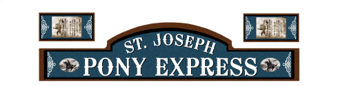 Westernhaus Aufkleber - ST. JOSEPH PONY EXPRESS -