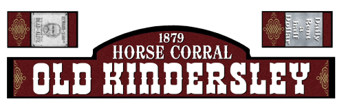 Westernhaus Aufkleber - OLD KINDERSLEY HORSE CORRAL -