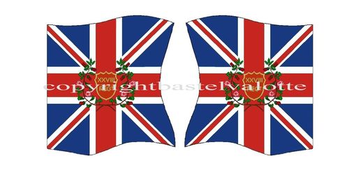 Flaggen Set 412 British 28th Regiment North Gloucestershire Stab King's Colour