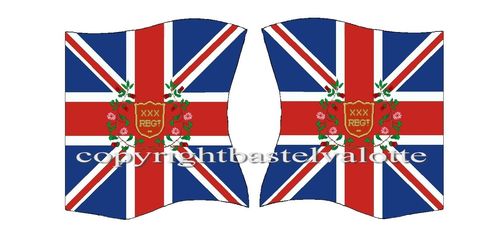 Flaggen Set 414 British 30th Infantry Regiment Cambridgeshire King's Colour