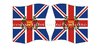 Flaggen Set 416 British 32nd Cornwall King's Colour