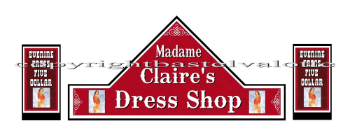 Westernhaus Aufkleber - Madame Claire's Dress Shop -