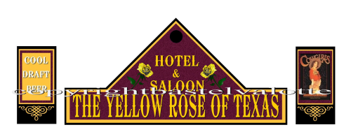 Westernhaus Aufkleber - THE YELLOW ROSE OF TEXAS SALOON -