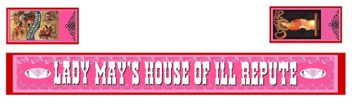 Westernhaus Aufkleber - LADY MAY'S HOUSE OF ILL REPUTE  -