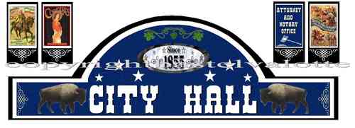 Western Haus Aufkleber Set 5 - Seidenmatt - Vinyl City Hall