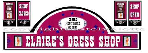 Western Haus Aufkleber Set 38 - Seidenmatt - Vinyl Claire's Dress Shop