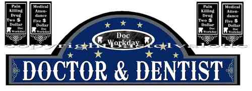 Western Haus Aufkleber Set 42 - Seidenmatt - Vinyl Doctor & Dentist