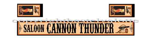 Western house stickers - Saloon Cannon Thunder -