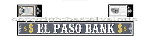 Westernhaus Aufkleber - El Paso Bank -
