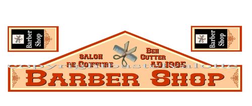 Western Haus Aufkleber Set 014 Barber Shop