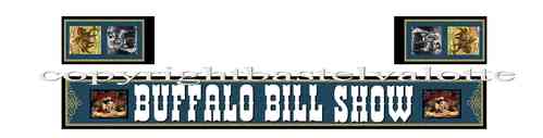 Westernhaus Aufkleber --  Buffalo Bill Show -
