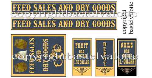 Westernhaus - Feed Sales and Dry Goods - Aufkleber  Fotoglanzpapier