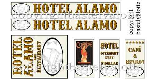 Westernhaus - Hotel Alamo - Aufkleber  Fotoglanzpapier