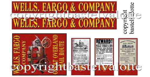 Westernhaus - Wells Fargo & Company - Aufkleber  Fotoglanzpapier