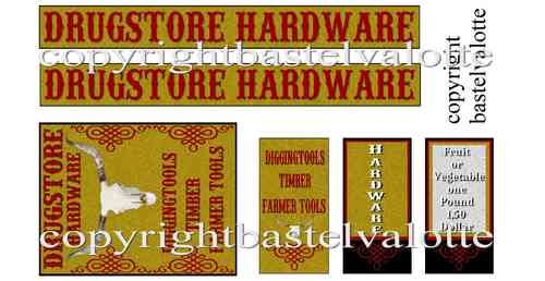 Westernhaus - Drugstore Hardware  - Aufkleber Vinyl matt