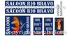 Westernhaus - SALOON RIO BRAVO  - Aufkleber Vinyl matt