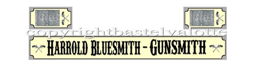 Westernhaus Aufkleber --  Harrold Bluesmith - Gunsmith   -