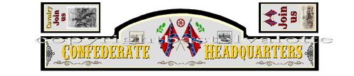 Westernhaus Aufkleber - Confederate Headquarters  -