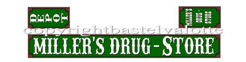 Western House Stickers -- Miller's Drug Store -