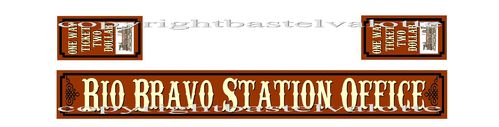 Westernhaus Aufkleber - Rio Bravo Station Office -