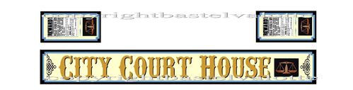 Westernhaus Aufkleber - City Court House -